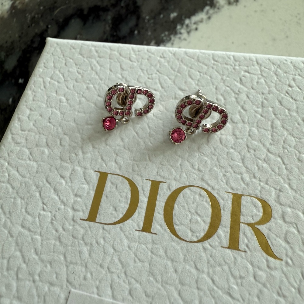 Dior Pink Gemstone Earrings